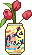 tulip in a La Croix can