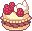 vanilla macaron with chocolate cream and raspberries