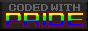 coded with pride (the word pride scrolls vertically with rainbow colors)
