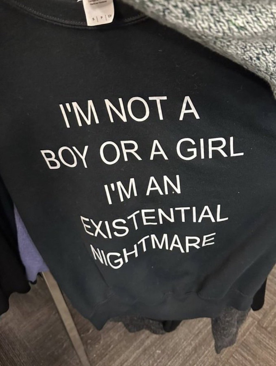 i'm not a boy or a girl; i'm an existential nightmare.