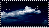 night sky with clouds.