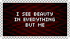 i see beauty in everything but me